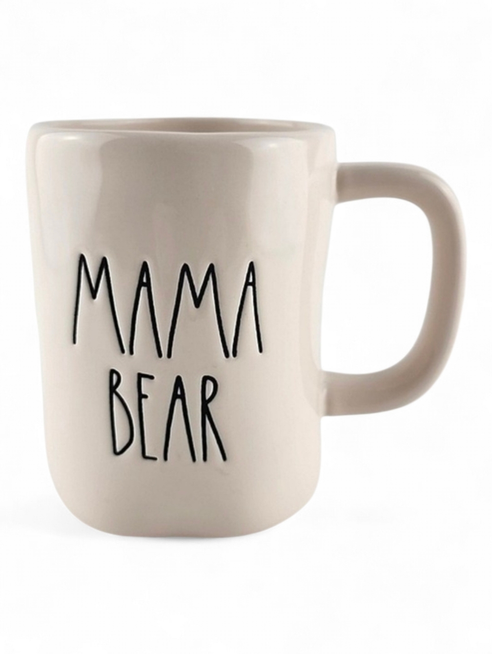 Rae Dunn Mama Bear Large Ivory Ceramic Coffee Mug Magenta LL
